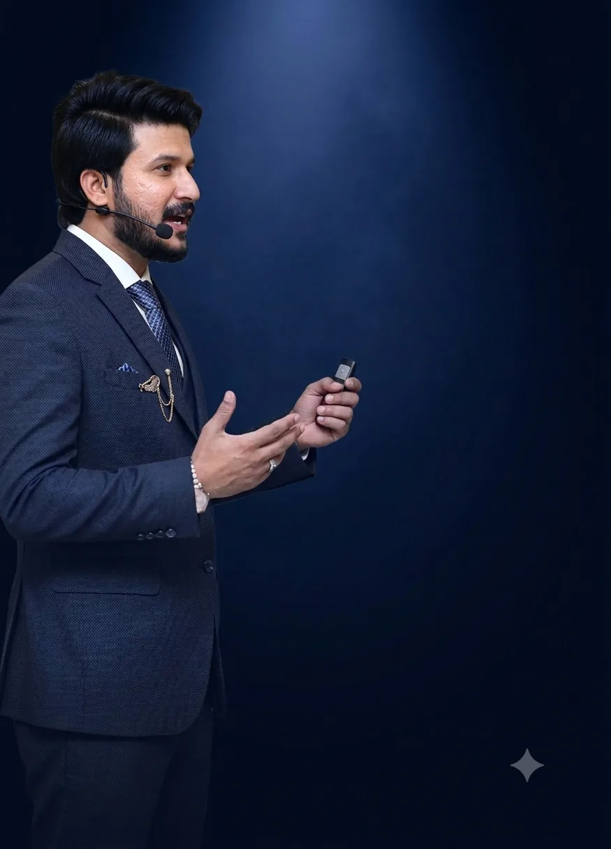 Yasir Abbas speaking at a funnel and automation event