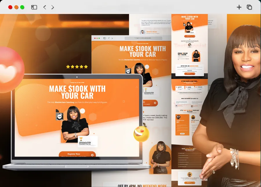 Make $100K With Your Car — Masterclass Funnel design
