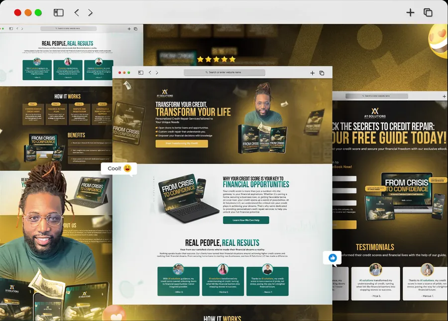 A1 Solutions Credit Repair — Lead Magnet Funnel design