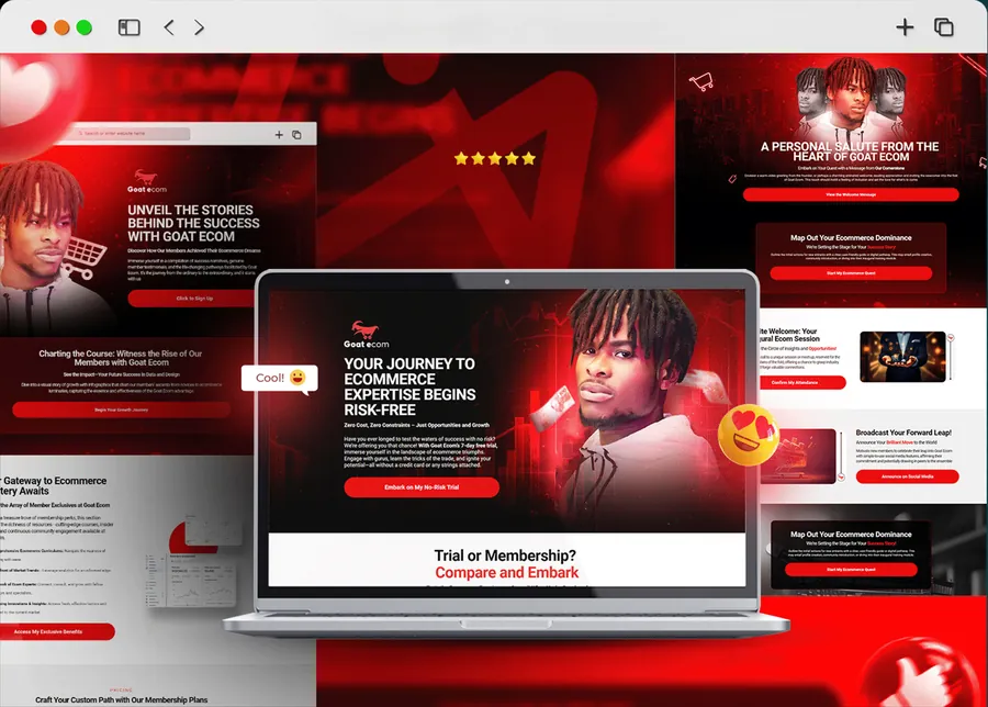 Goat Ecom — Membership Funnel design