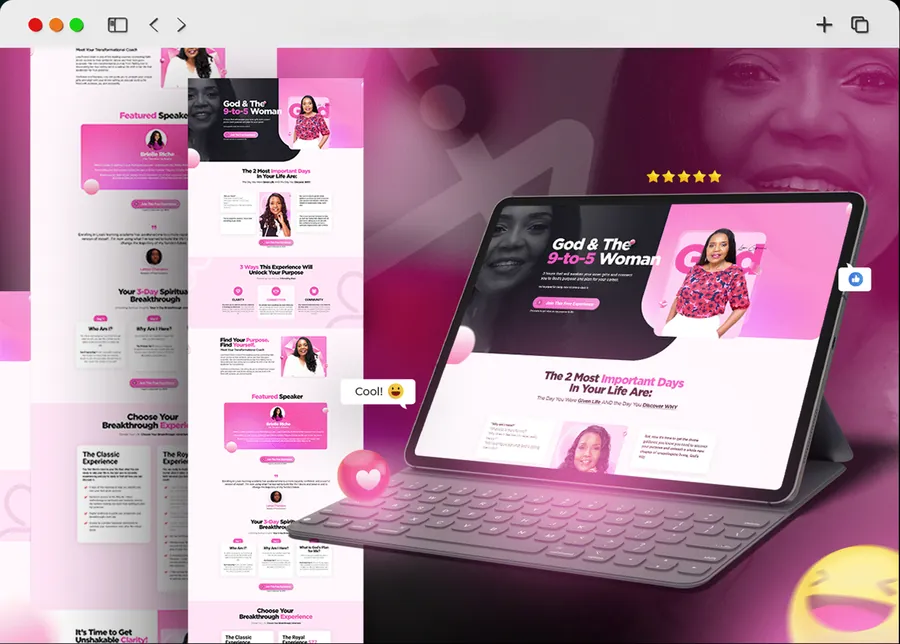 God & The 9-to-5 Woman — Event Funnel design