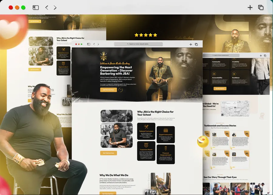 Junior Barber Academy — Enrolment Funnel design