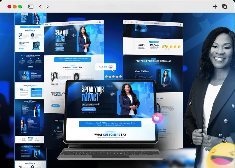 Speak Your Impact — Webinar Funnel design