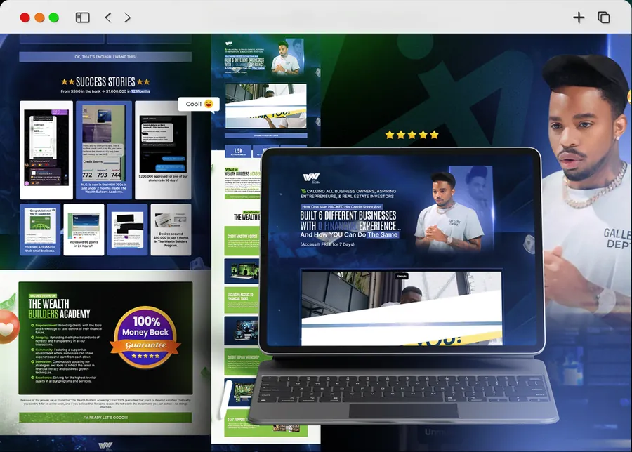 The Wealth Builders Academy — VSL Funnel design